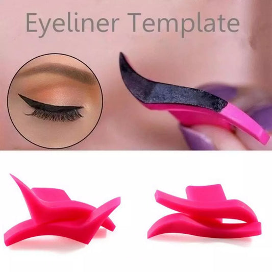 2Pcs Eyeshadow Stamp Solid Color Makeup Tools Create Liner Silicone Material Wing Eye Makeup Applicator for Women