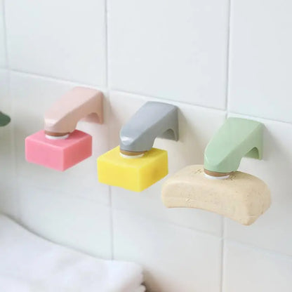 Dropship Magnetic Soap Rack No Drilling Wall Mounted Soap Holder Soap Dish Bathroom Accessories Soap Holder Dishes Self Adhesive