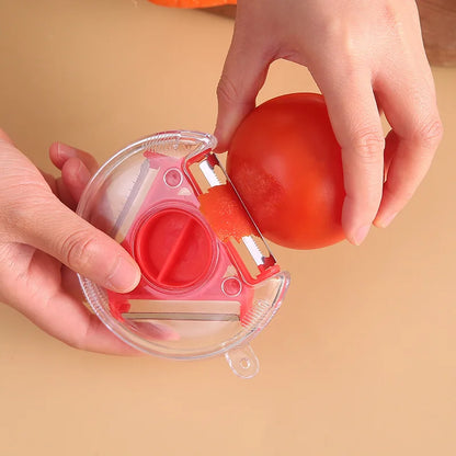 3 In 1 Magic Trio Peeler Set Slicer Stainless Steel Peeler Shredder Cutter Multi Peel Blade Grater Kitchen Accessories Non-Slip