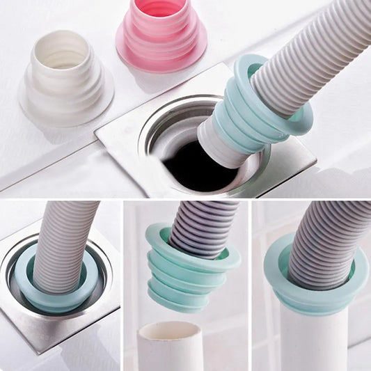 1Pcs Plastic Deodorant Wash Machine Pipe Connector Tools Sealing Plug Trap Anti-odor Telescopic Sewer Pipe Accessories