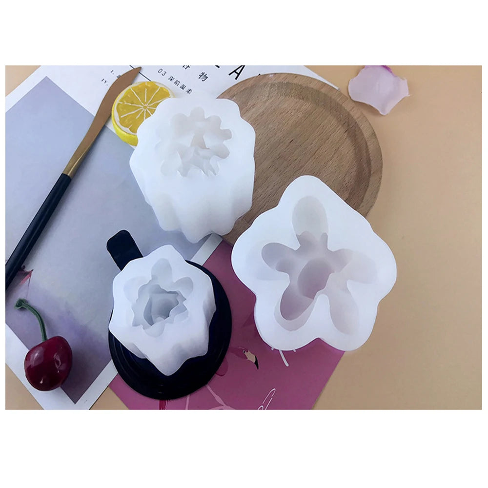 Succulent Plants Fondant Silicone Mold 3d DIY Candle Clay Resin Plaster Chocolate Wax Mould Flower Decorative Molding M2728