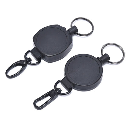 15Styles Key Ring Clip Retractable Pull Key Ring Chain Reel Extendable Belt Reel ID Lanyard Name Tag Card Badge Holder