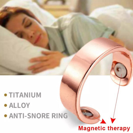 Anti Snoring Device Adjusted Ring Magnetic Therapy Acupressure Treatment Against Finger Ring Anti Snore Sleep Aid