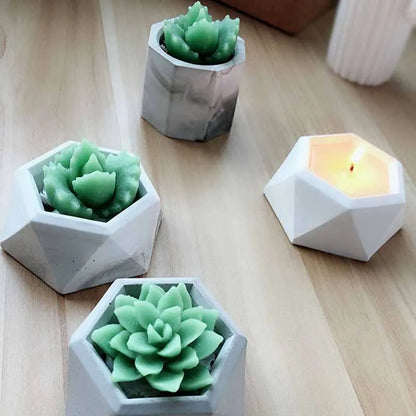Succulent Plants Fondant Silicone Mold 3d DIY Candle Clay Resin Plaster Chocolate Wax Mould Flower Decorative Molding M2728