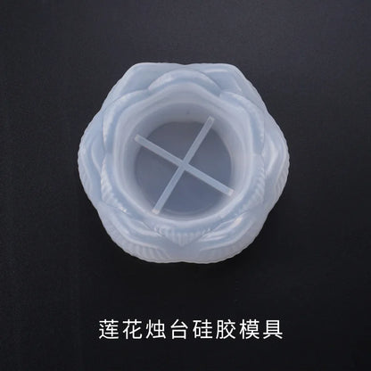 Lotus Storage Silicone Mold Big Flower Trinket Dish Blossom Ashtray Mold Floral Large Tray Making Flower Mold Epoxy Resin Crafts