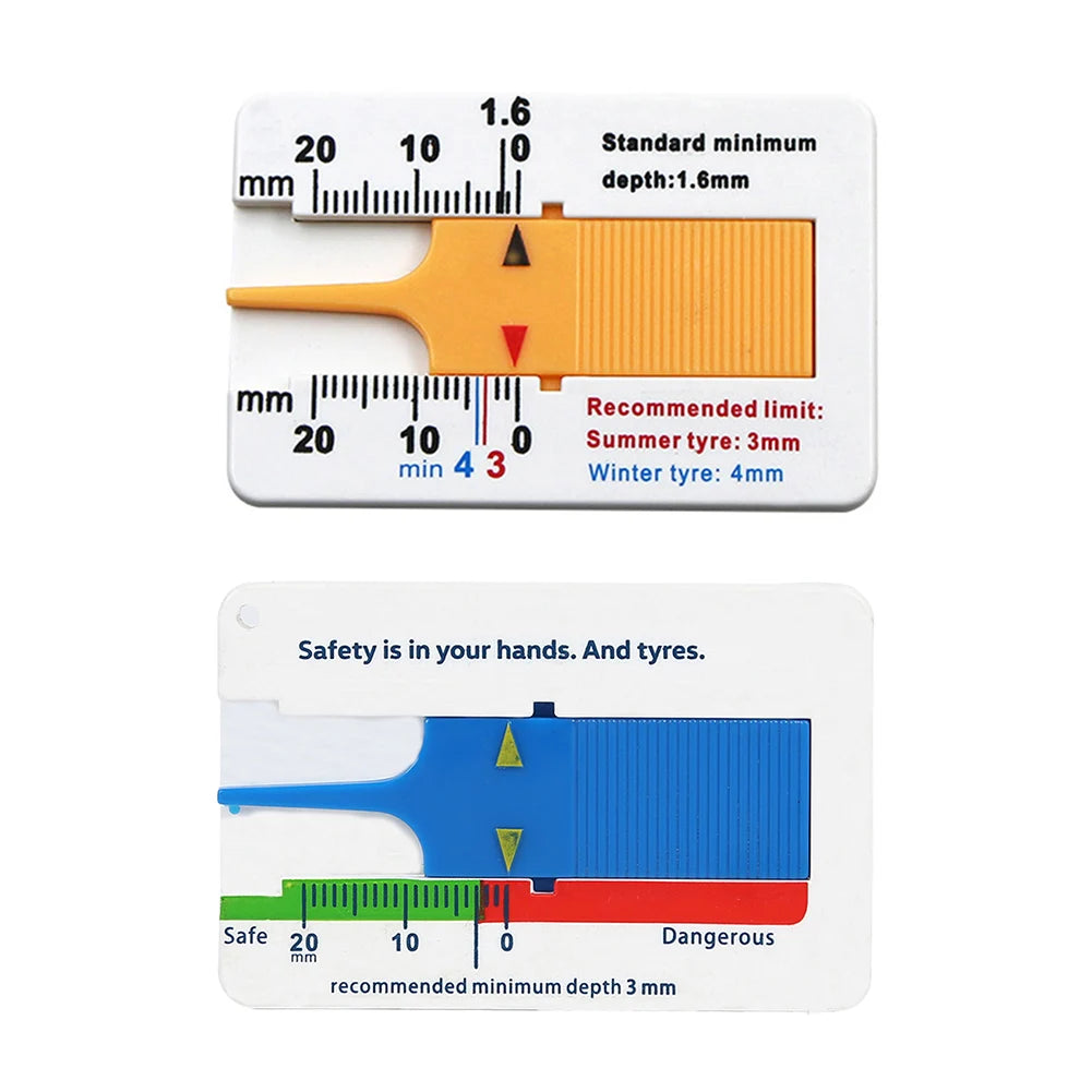 0-20mm Car Tyre Tread Depth Vernier Caliper Ruler Wheel Tire Thickness Gauges Tester Meter Indicator Measuring Tool Car Supplies