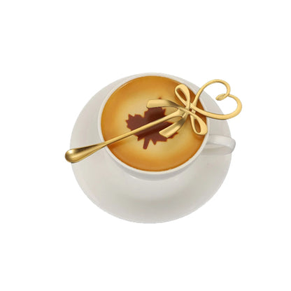 New Tea Coffee Mixing Spoon Mini Heart LOVE Spoon Long Handle Flatware Coffee Drinking Tools Kitchen Gadget Valentine's Day Gift