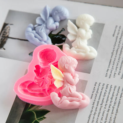 Praying Angel Mold Handmade DIY Soap Silicone Mold Chocolate Silicone Mold Cake Decorating Tools Wedding Decors Soap Form