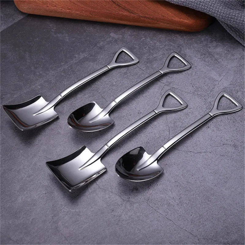2020 new vacuum plating stainless steel ice cream coffee spoon dessert teaspoon fruit salad spatula kitchen hot drink tableware