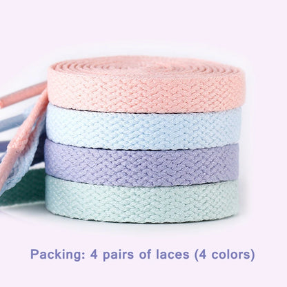 1Pair Flat Shoelace For AJ/AF Shoelaces Off Sneaker White Shoes Lace For Women and Men Shoelace 4 Colors
