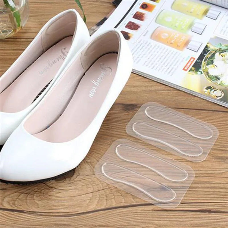 1 Pair 3 Styles Soft Silicone Insert Heel Liner Grips Silicone Gel Heel Protector High Heel Comfort Pads Feet Care Accessories