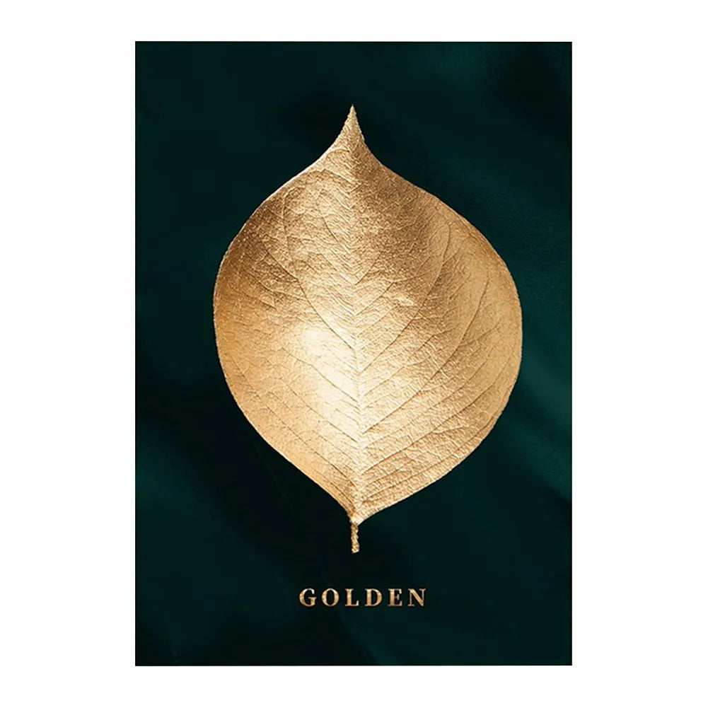 Gold Plant Leaf 5D Diamond Painting kits Diamond Embroidery Canvas Poster Cross Stitch Kit Mosaic Picture Home Decoration Art