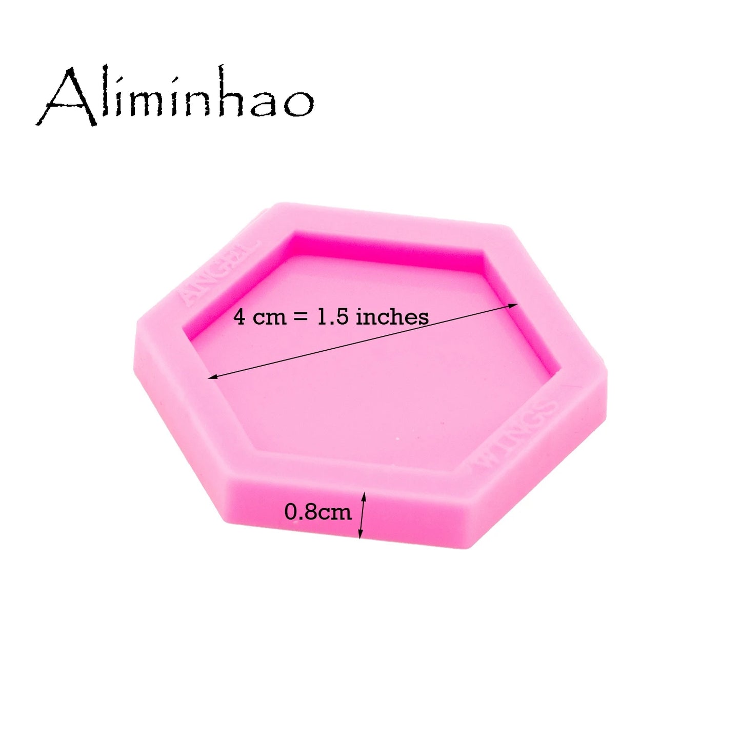 DY0294 Shiny 1.5 Inch Square Hexagon Silicone Mold for Phone Socket Badge Reels DIY Diamond  Epoxy Silicon Resin Crafting Molds