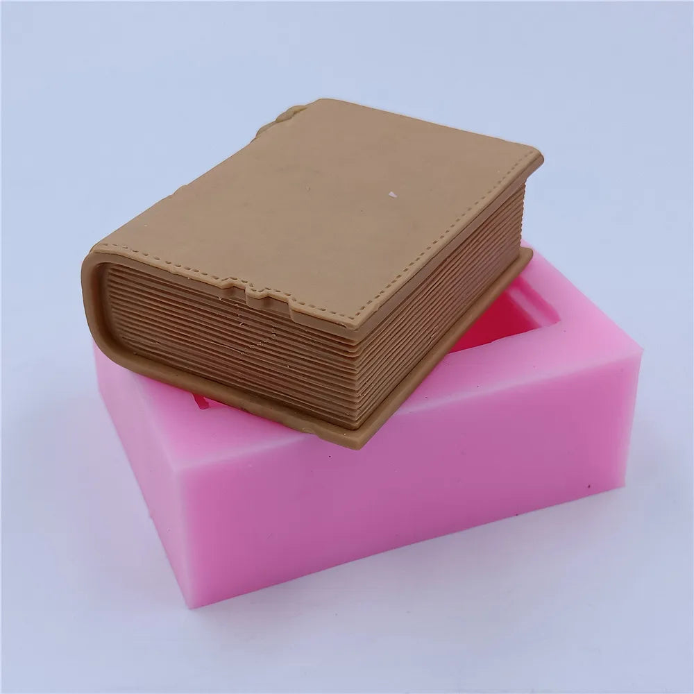 Book Design Soap Mold Silicone Mold for Soap Cake Jelly Molds Candle Wax Molds Gypsum Epoxy Resin Craft Mould
