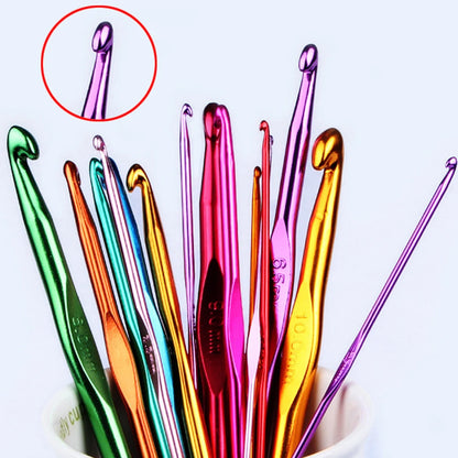 Crochet Hook Set Handle Knitting Needles 2.5mm 3mm 3.5mm 4mm 4.5mm 5mm 5.5mm 6mm 7mm 8mm 9mm 10mm Yarn Sweater Weave Craft Tools