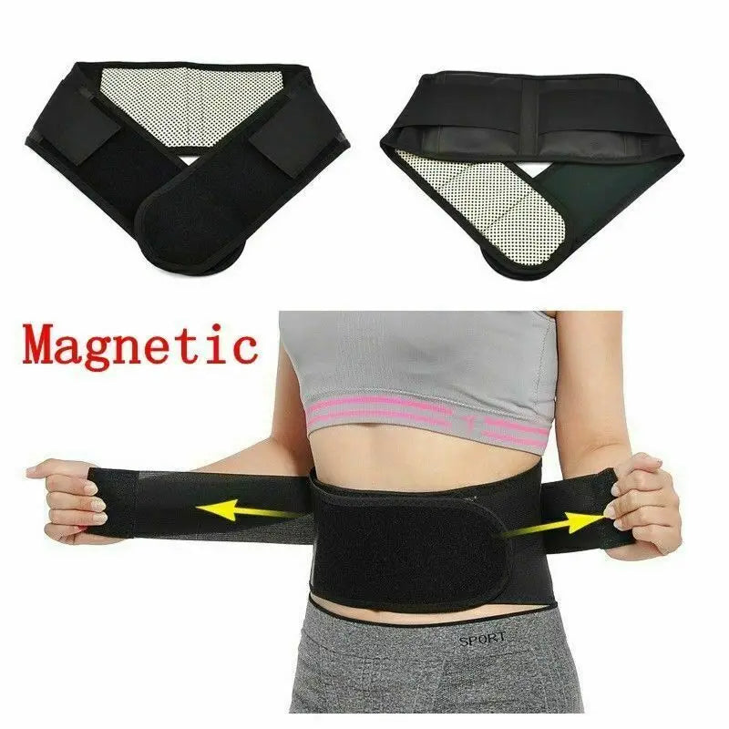 Hot Magnetic Back Support Brace Belt Lumbar Lower Waist Posture Corrector Adjustable Double Adjust Pain Relief For Men Women