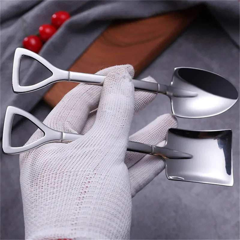 2020 new vacuum plating stainless steel ice cream coffee spoon dessert teaspoon fruit salad spatula kitchen hot drink tableware