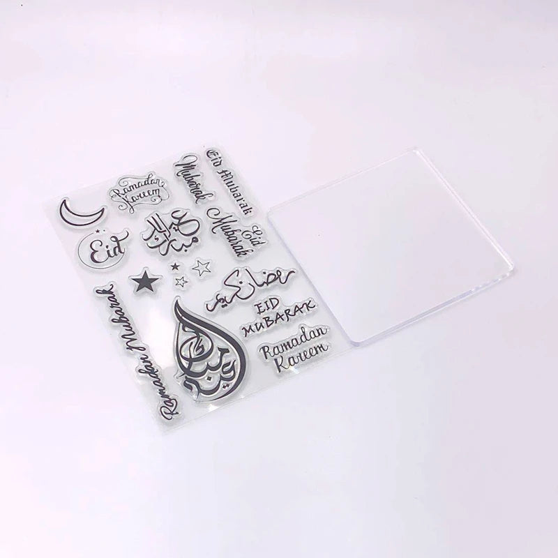 Cake decoration Eid Mubarak silicone mold Cutter stamp embosser holiday Fondant plastic cutter Cake Mould tools fondant Baking