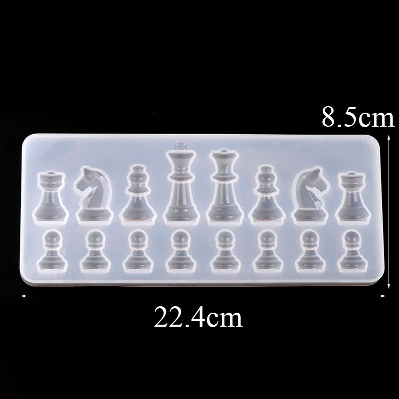 International Chess Shape Silicone Mold DIY Clay Epoxy Resin Mold Pendant Molds