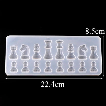 International Chess Shape Silicone Mold DIY Clay Epoxy Resin Mold Pendant Molds