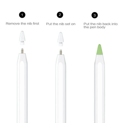 8pcs Cover Compatible with Apple Pencil 1st and 2nd Generation，Silicone Nibs Cover Replacement for iPad Pencil stylus Pen Nib
