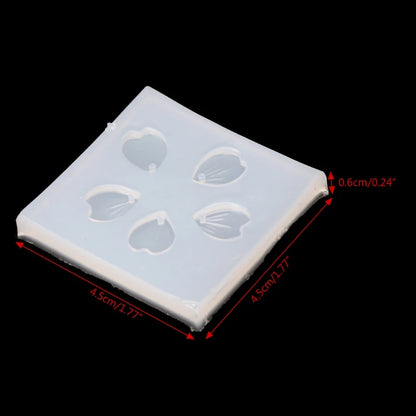 Silicone Mold Cherry Blossom Petal Pendant Mold For DIY Handwork Jewelry Finding Making Tools