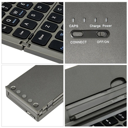 Mini Tri-Fold Keyboard Bluetooth-compatible Portable Foldable Wireless Keyboards Handheld for Tablets Smartphone Laptop