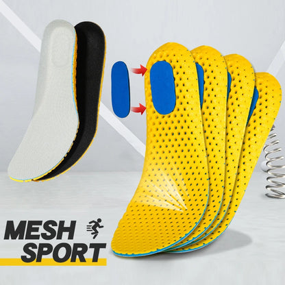 Memory Foam Insoles Sport Support Running Insert Mesh Deodorant Breathable Cushion For Feet Man Women Orthopedic Soles