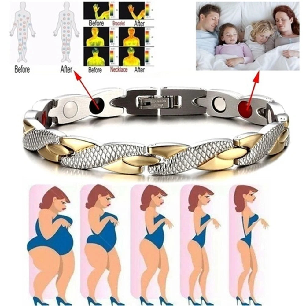 Twisted Dragon Magnetic Therapy Slimming Bracelet Weight Loss Energy Magnets Couple Wristband Slim Bangle Jewelry Health Care