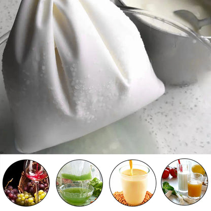 60-500Mesh Food Grade Nylon Filter Bag Nut Milk Tea Fruit Coffee Wine Mesh Net Sieve Strainer Reused Kitchen Filter Fabric Bags