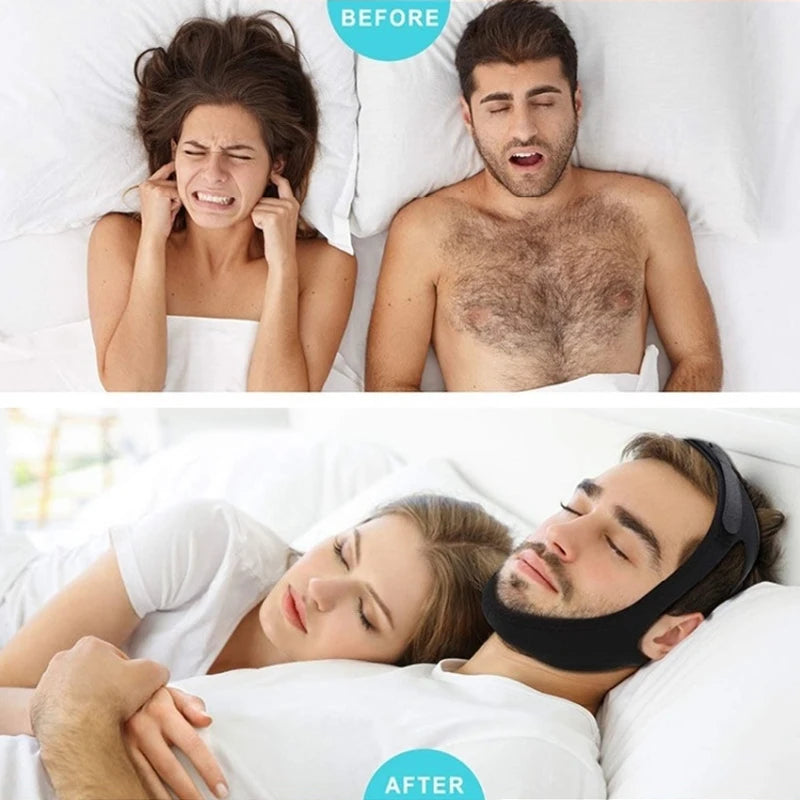 Anti Snore Belt Stop Snoring Chin Strap Woman Man Night Sleeping Aid Tools Snoring Protection Jaw Snore Stopper Bandage One Size