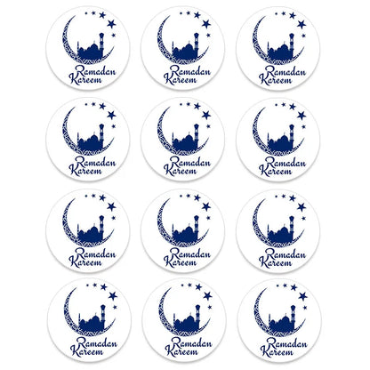 24/48pcs EID Mubarak Decor Stickers Ramadan Decoration Eid al-fitr Islam Muslim Festival Favor Gifts Labels HAJJ Ramadan Kareem
