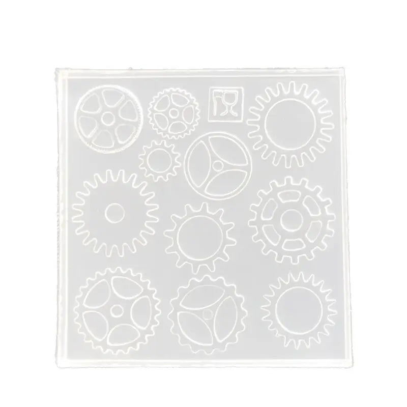 Retro DIY Gear Wheel Pendant Silicone Mold UV Resin Mold Jewelry Tools Art Craft
