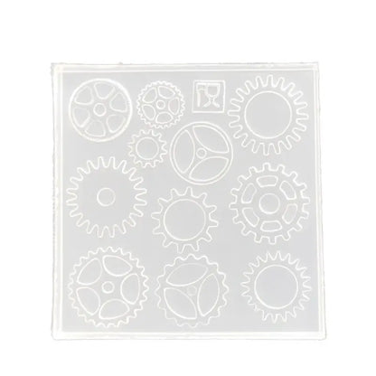 Retro DIY Gear Wheel Pendant Silicone Mold UV Resin Mold Jewelry Tools Art Craft