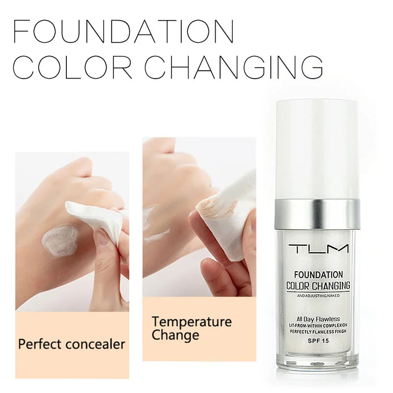 TLM Color Changing Liquid Foundation Makeup Change To Your Skin Tone By Just Blending Moisturizing 2019 30ml  maquiagem TSLM2