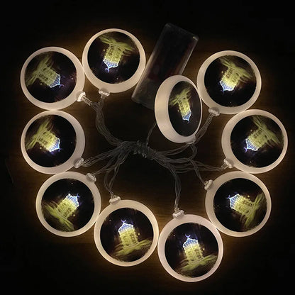 2m 10Led Eid Mubarak Led Light String Star Moon Night Light Islamic Muslim Festival Decorations Home Ramadan Kareem Ornament