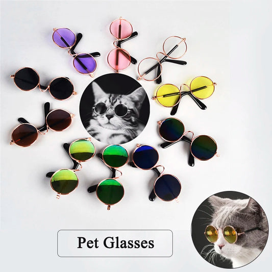Pet Sunglasses Eyewear Pet Glasses Photo Props Goods Cosplay Accessories Cute Glasses for Animal Pet Cat Puppy Dog Supplies Item