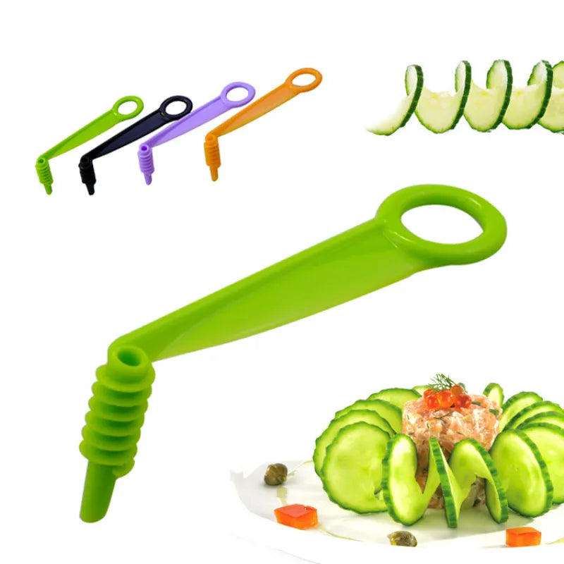 1pcs Manual Potato Tower Spiral Spiral Screw Slicer Carrot Cucumber Vegetables Spiral Knife Kitchen Tools Cocina Baking Cooking