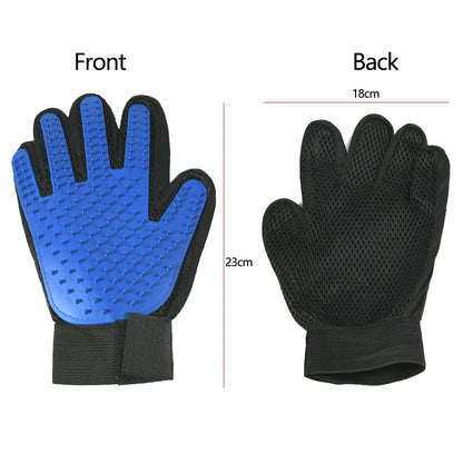 Dog Pet Grooming Glove Silicone Cats Brush Deshedding Hair Gloves Dogs Bath Cleaning Supplies Animal Combs by