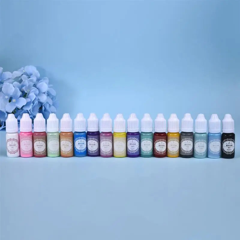 10g DIY Resin Pigment UV Epoxy Silicone Mold Pigment Alcohol Ink Liquid Colorant Dye Ink Diffusion for Resin Jewelry Making