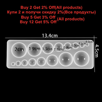 1pcs Silicone Mold half ball Oblate Cabochon Pendant Resin Silicone Mould Handmade Tool Epoxy Resin Molds Jewelry Making