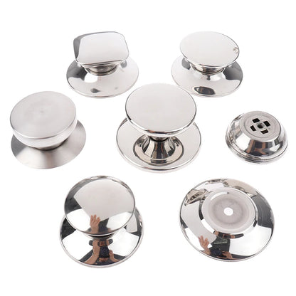 1PC Stainless Steel Tableware Pot Lid Handle Handle Fixed Suction Cup Handle Anti-scald Handle Kitchen Cookware Kitchen Supplies