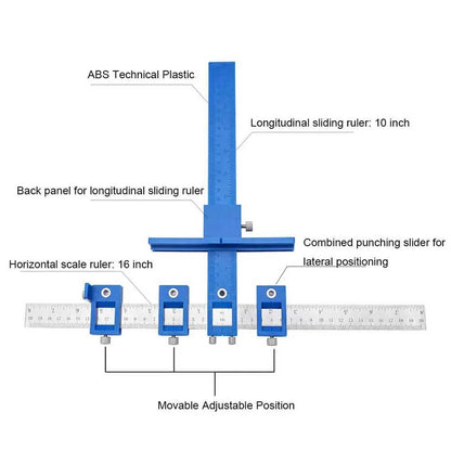 Adjustable Drilling Dowelling Hole Saw Locator Furniture Woodworking Joinery Hand Tool Multi function Drill Punch Locator Kits