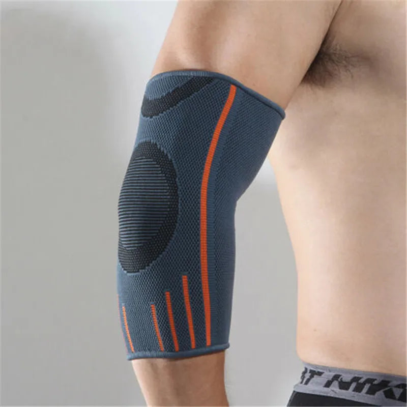 1pcs Elbow Support Elastic Gym Sport Elbow Protective Pads Men Absorb Sweat Sports Elbow Pads Basketball Arm Sleeve Elbow Brace