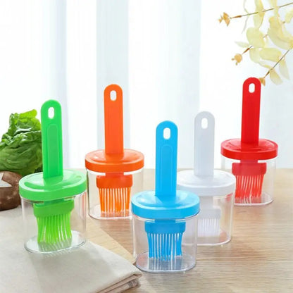 High Temperature Resistant Silicone Bottle Brush Portable Barbecue Oil Brush Household Baking Oil Brush Pancake Brush Oil Tool