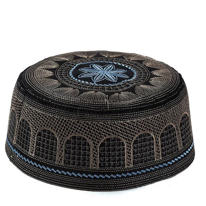 2023 Muslim Hat Cotton Embroidered Arab Men Prayer Hat Muslim Hijab Men Hijab Hat Saudi Arabia Islamic Jewish Indian Hat
