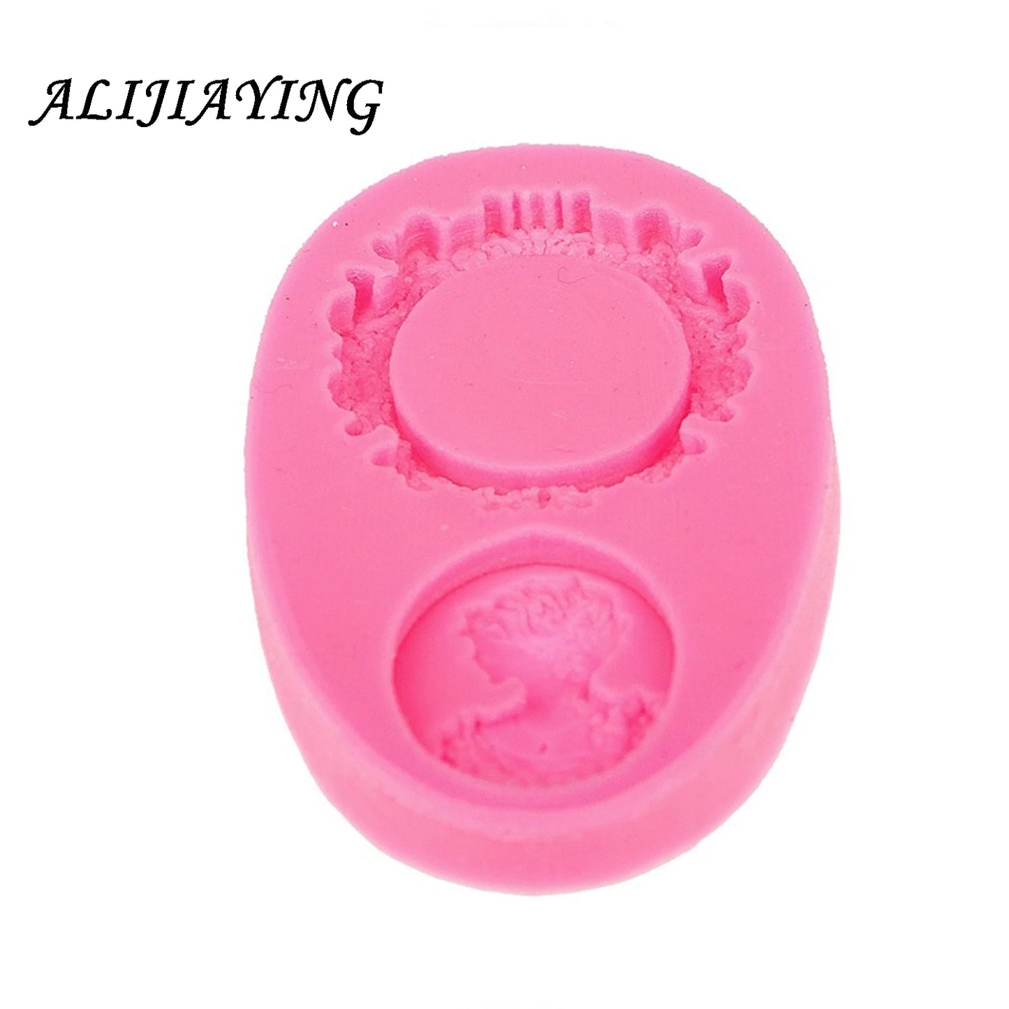 1Pcs Mirror Frame lady Cake Border Silicone Mold Wedding Cupcake Fondant Decorating Tools Candy Clay Chocolate Molds D0486