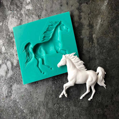 Horse Fondant Cake Silicone Mold Cookie Ice Cream Molds Biscuits Candy Chocolate Mould Baking Cake Decoration Tools