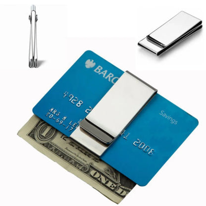 ISKYBOB 2020 Stainless Man Pocket Money Clip Dollar Metal Clamp Card Clips Credit Cards Money Holder