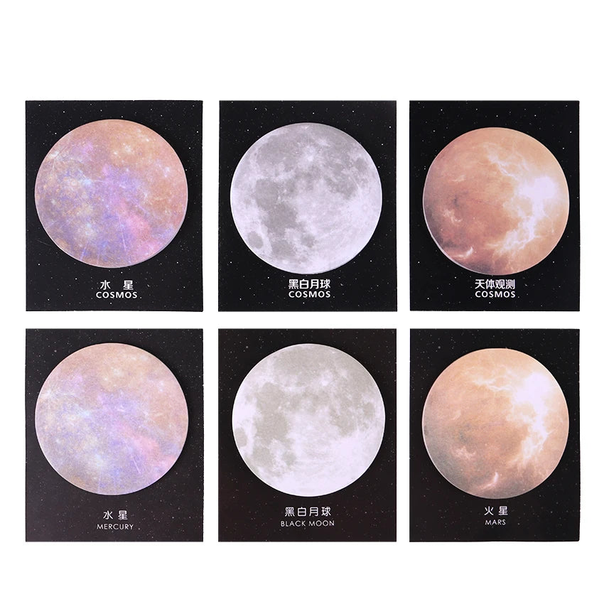 1PC To The Universe Memo Notepad Notebook Memo Pad Self Adhesive Sticky Notes Bookmark Gift Stationery